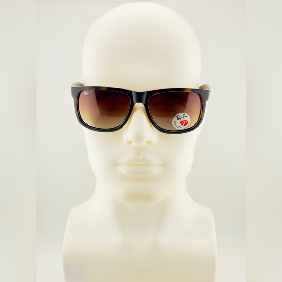 Ray-Ban Accessories - Ray-Ban Justin Polarized Sunglasses RB4165 Matte Havana Brown Gradient lenses